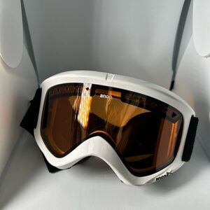 White Orange Lens Anon Snowboard Goggle